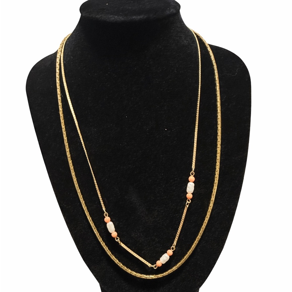 ✨ Vintage Monet + Avon 1981 Sea Treasure Necklace Set (2 Pieces)